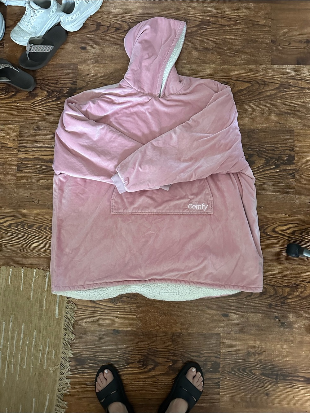 The Comfy Women's Plush Pullover Hoodie - Dusty Rose